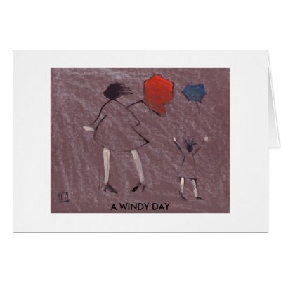 A WINDY DAY GREETING CARDS by sword42