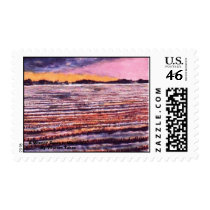 A Winter Dawn in Watermill postage