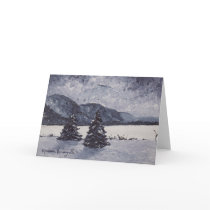 A Winter Evening Greeting Card