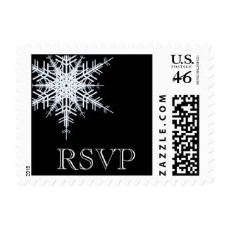 A Winter Wedding RSVP Stamp