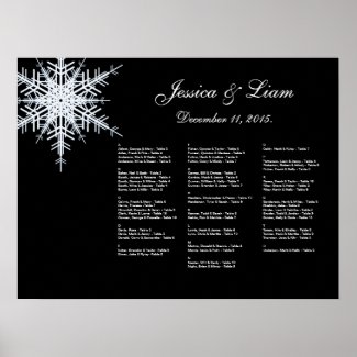 A Winter Wedding Seating Chart