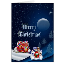 A wintery scene Merry Christmas card