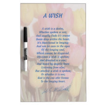 A Wish Decorative Print.jpeg Dry-Erase Whiteboard