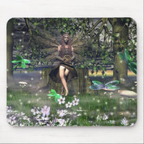 A Witch with Her Family mousepads