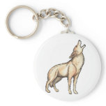 A Wolf Howls Keychain