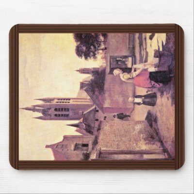 A Woman And A Child On A Bleichwiese By Pieter De Mousepad by Artcollection