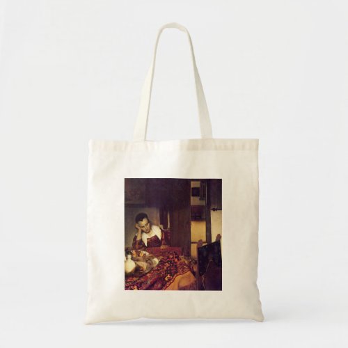 A woman asleep by Johannes Vermeer Bag