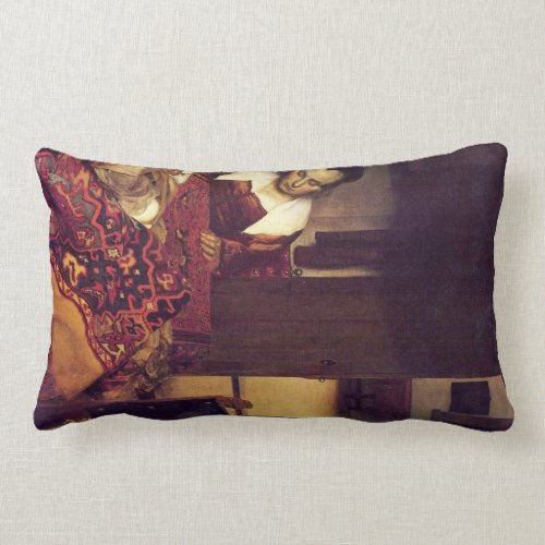 A woman asleep by Johannes Vermeer Throw Pillows