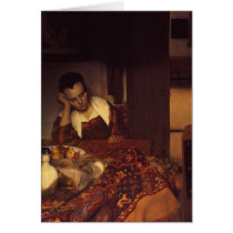 A Woman Asleep Greeting Card