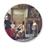 A Woman Drinking With Two Men By Hooch Pieter De ( Fridge Magnet
