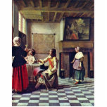 A Woman Drinking With Two Men By Hooch Pieter De ( Photo Cutouts