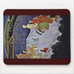 A Woman Listens To The Music By Indischer Maler Um Mouse Pad