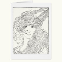 A woman’s head cards