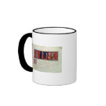 A Woman Taking an Oath before Coffee Mugs