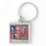A Woman Taking an Oath Keychains