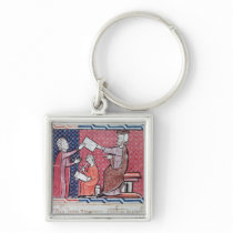 A Woman Taking an Oath Keychains