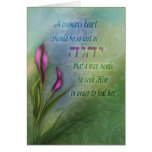 A Womans Heart - Calla Lily Greeting Card