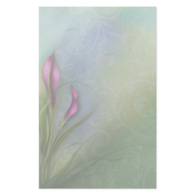 A Womans Heart - Calla Lily Customized Stationery by torah4life