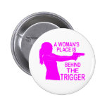 A WOMAN'S PLACE PINBACK BUTTON