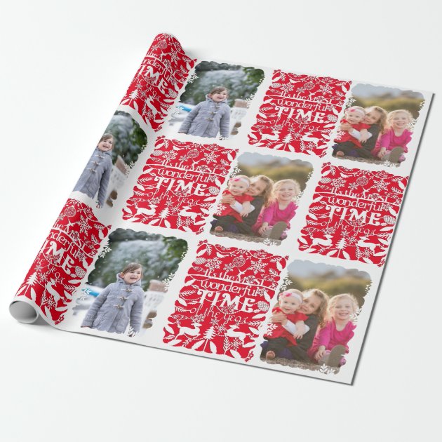 A Wonderful Time of the Year Christmas Photo Wrapping Paper