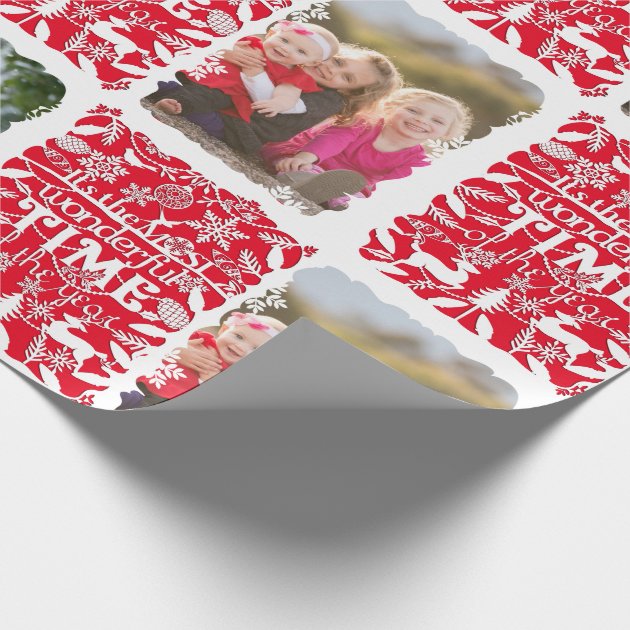 A Wonderful Time of the Year Christmas Photo Wrapping Paper 4/4