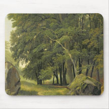 A Wooded Landscape (oil on paper on panel) Mousepads