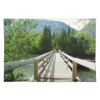 A wooden bridge in Grand Teton National Park. Placemats