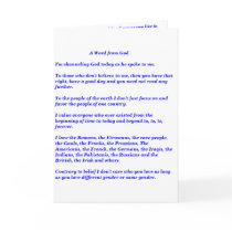 A Word from God Greeting Card