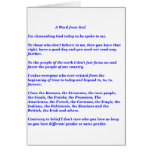 A Word from God Greeting Card