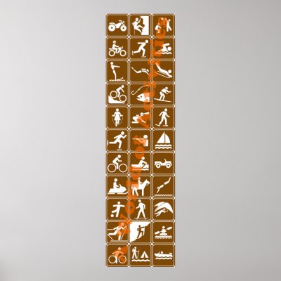 A World of Activities Recreational Highway Signs Poster by wesleyowns