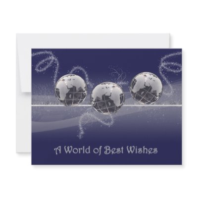 A World of Best Wishes Personalized Invitation by NotionsbyNique