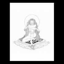 A-yé Khandro Line Drawing [postcard] postcards