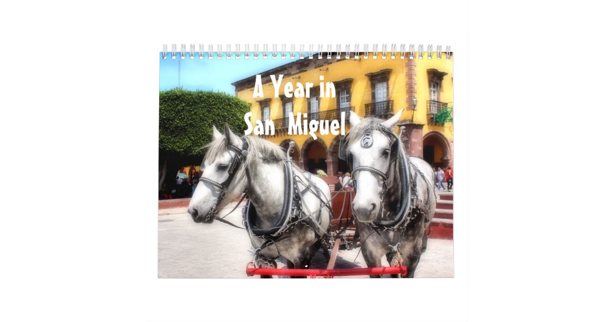 A Year in San Miguel de Allende, Mexico, Calendar Zazzle