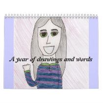 a year of drawigns and words calendars
