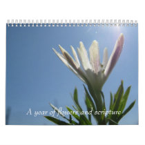 A Year Of Flowers And Scripture Wall Calendar