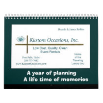 A year of planning, a life time of memories calendars