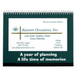 A year of planning, a life time of memories calendars
