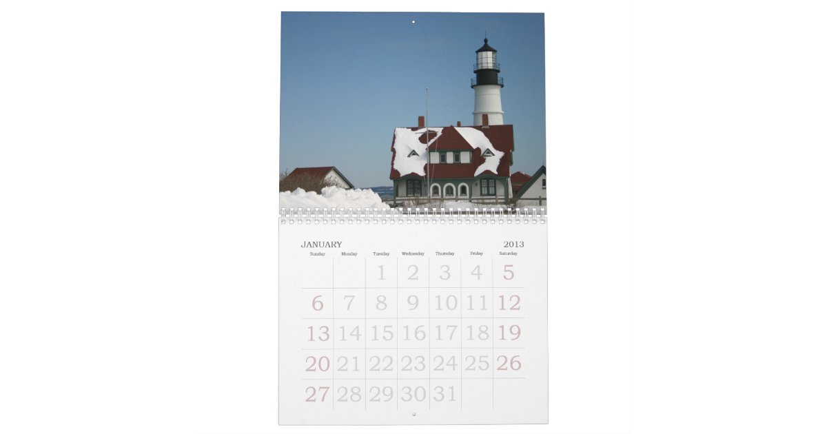 A Year with Portland Head Light Calendar Zazzle