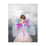 A young girl wearing a fairy costume postcard