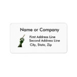 A young peacock's head peering over to say hi! personalized address label