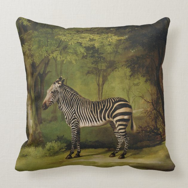 A Zebra, 1763 (oil on canvas) Pillow