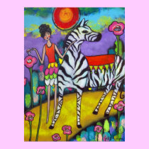 A Zebra Tea Party Poster posters