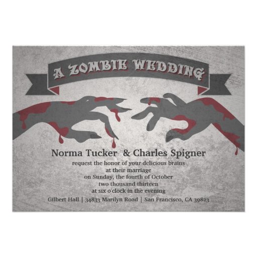 A Zombie Wedding Invitation