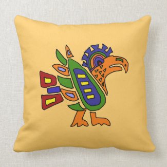 AA- Awesome Mexican Art Style Eagle Design throwpillow