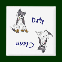AA- Dirty Paws Dishwasher Magnet magnets