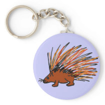 AA- Funky Porcupine Keychain