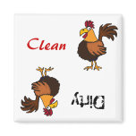 AA- Funky Rooster Dishwasher Magnet