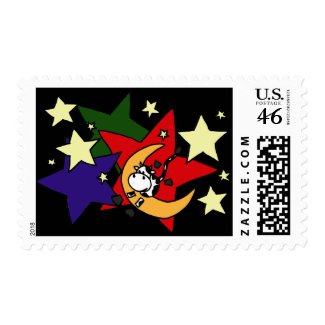 AA- Funny Cow Jumping Over the Moon Postage Stamps