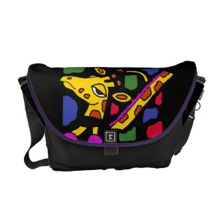 AA- Giraffe Cubist Art Messenger Bag