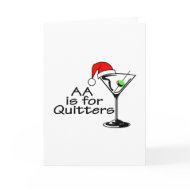 AA Is For Quitters card